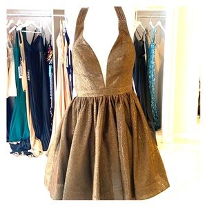 Bronzed short dress